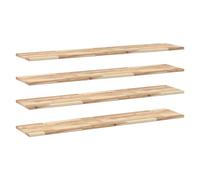 (natural, 140 x 30 x 2 cm/ 4 pcs) vidaXL Floating Shelves Wall Storage Shelf 4pcs Untreated Solid Wood Acacia