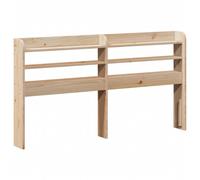 (natural, 145 x 16 x 82 cm) vidaXL Headboard with Shelves Bed Header Bed Headboard Solid Wood Pine