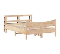 (natural, 150 x 200 cm) vidaXL Bed Frame with Headboard Bed Base White 100x200 cm Solid Wood Pine