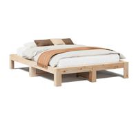 Bed Frame without Mattress 150x200 cm King Size Solid Wood Pine vidaXL