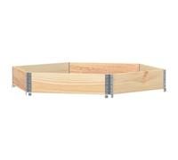 (natural, 160 x 160 cm) vidaXL Raised Bed Garden Planter Flower Plant Pot Hexagon Solid Wood Pine