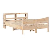 (natural, 160 x 200 cm) vidaXL Bed Frame with Headboard Bed Base White 100x200 cm Solid Wood Pine
