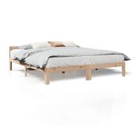 Family Bed Frame No Mattress Bedrom Bed Base Bedstead Solid Wood Pine vidaXL