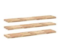(natural, 160 x 30 x 4 cm/ 3 pcs) vidaXL Floating Shelves Wall Storage Shelf 4pcs Untreated Solid Wood Acacia