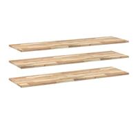 (natural, 160 x 40 x 2 cm/ 3 pcs) vidaXL Floating Shelves Wall Storage Shelf 4pcs Untreated Solid Wood Acacia
