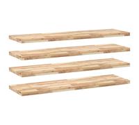 (natural, 160 x 40 x 4 cm/ 4 pcs) vidaXL Floating Shelves Wall Storage Shelf 4pcs Untreated Solid Wood Acacia