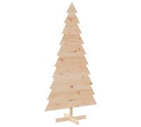 (natural, 180 cm) vidaXL Wooden Christmas Tree for Decoration Xmas Tree Solid Wood Pine