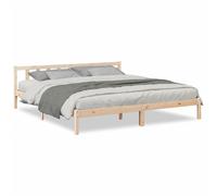 (natural, 180 x 220 cm) vidaXL Bed Frame Home Bedstead Bed Base Mattress Foundation Solid Pinewood