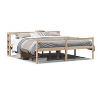 (natural, 200 x 200 cm) vidaXL Senior Bed with Headboard Children Bed Frame Bunk Bed Solid Wood Pine