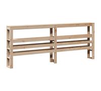 (natural, 206 x 19 x 82 cm) vidaXL Headboard with Shelves Bedroom Bed Header Bed Headboard Solid Wood Pine