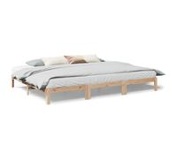 (natural, 240 x 200 cm) vidaXL Family Bed Frame No Mattress 240x200 cm Solid Wood Pine family bed