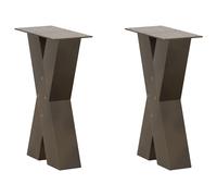 (natural, 28 x (42-43) cm (80 mm)/ 2 pcs) vidaXL Dining Table Legs X-Shaped Desk Legs Kitchen Metal Furniture Legs Steel