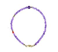 Natural 2mm Mini Amethyst Gemstone Bracelet - Handmade Charm Jewelry for Women - Spiritual Protection Gift