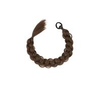 Natural 2pcs Braided Long Straight Braids Ponytail with Rubber Band Synthetic Wrap Around Braid Horse Tail Extensions Perfect Looking(8)