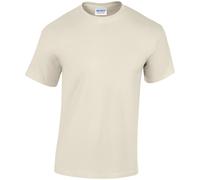 (Natural, 2XL) Gildan Mens Plain Heavy Cotton Blank Crew Neck Top Short Sleeve Tee T-Shirt