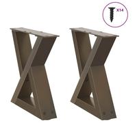 (natural, 30 x (30-31.3) cm) vidaXL Coffee Table Legs 2 pcs Black 60x(30-31.3) cm Steel