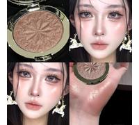Natural 3D Glow Highlighter for bronze Sands Fine Sparkle Natural(A) | Subtle dimensional glow, natural 3D effect, for bronze sands color, enhances for contours, sculpted appearance