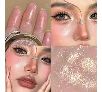 Natural 3D Glow Highlighter for bronze Sands Fine Sparkle Natural(C) | Subtle dimensional glow, natural 3D effect, for bronze sands color, enhances for contours, sculpted appearance