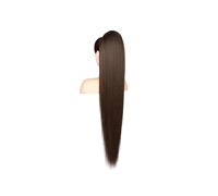 Natural #4 Straight Drawstring Ponytail Clip In Hair Extensions 100% Human Hair Extensions Perfect Looking(12inches)
