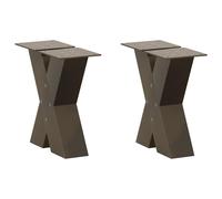 (natural, 40 x (30-31) cm (80 mm)/ 2 pcs) vidaXL Dining Table Legs X-Shaped Desk Legs Kitchen Metal Furniture Legs Steel