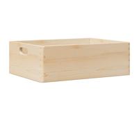 (natural, 40 x 30 x 13 cm) vidaXL Wooden Box Storage Box Wooden Crate Treasure Chest Solid Wood Pine