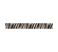 Natural 5m x 15mm Bowtique Ribbon Zebra Print: Black