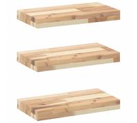 Floating Shelves Wall Storage Shelf 4pcs Untreated Solid Wood Acacia vidaXL