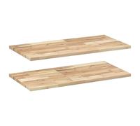 (natural, 60 x 40 x 2 cm/ 2 pcs) vidaXL Floating Shelves Wall Storage Shelf 4pcs Untreated Solid Wood Acacia