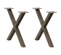 Dining Table Legs X-Shaped Desk Legs Kitchen Metal Furniture Legs Steel vidaXL