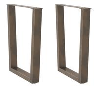 (natural, 60 x (72-73.3) cm) vidaXL Dining Table Legs V-Shape Desk Legs Kitchen Furniture Leg 3 pcs Steel