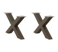 (natural, 70 x (42-43) cm (80 mm)/ 2 pcs) vidaXL Dining Table Legs X-Shaped Desk Legs Kitchen Metal Furniture Legs Steel