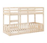 Bunk Bed Loft Bed Kids Bed Frame Mattress Foundation Solid Wood Pine vidaXL [EEK: N/A]