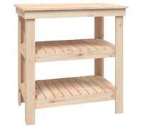 vidaXL Work Bench 78.5x50x80 cm Solid Wood Pine