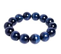 Natural 7A Blue Tiger Eye Stone Bracelet - Spiritual Healing Crystal Bracelet for Wealth, Success & Courage - Feng Shui Amulet for Meditation & Reiki Healing(8mm)