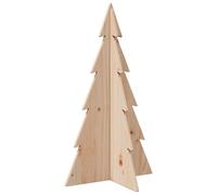 (natural, 80 cm) vidaXL Wooden Christmas Tree for Decoration Xmas Tree Solid Wood Pine