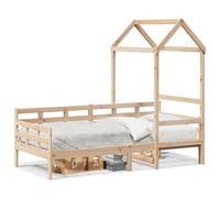 (natural, 80 x 200 cm) vidaXL Day Bed with Roof Sofa Bed Daybed Guest Bed 90x200 cm Solid Wood Pine
