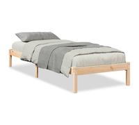 (natural, 80 x 210 cm) vidaXL Bed Frame Bedroom Wooden Bed Base Mattress Foundation Solid Pinewood