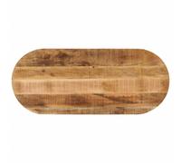 Table Top Oval Solid Acacia Wood Natural 80x40cm Untreated Dining Replacement