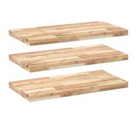 (natural, 80 x 40 x 4 cm/ 3 pcs) vidaXL Floating Shelves Wall Storage Shelf 4pcs Untreated Solid Wood Acacia
