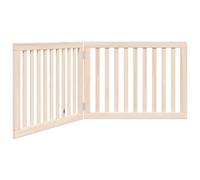 vidaXL Dog Gate Foldable 2 Panels 160 cm Poplar Wood, Brown
