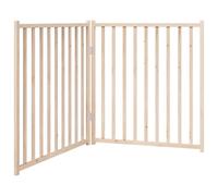 vidaXL Dog Gate Foldable 2 Panels 160 cm Solid Wood Fir, Brown