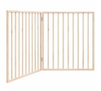 (natural, 80 x 90 x 2 cm/ 2 pcs) vidaXL Dog Gate with Door Foldable Dog Fence Pet Gate Pet Barrier Poplar Wood