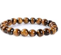 Natural 8mm Tiger Eye Beads Bracelet, Healing and Positive Energy, Courage, Protector and Will Power Men,Women Jewelery Gemstone Bracelet