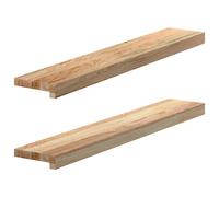 (natural, 90 x 15 x 2 cm) vidaXL Window Sills Window Ledge Window Board 2 pcs Untreated Solid Wood Oak