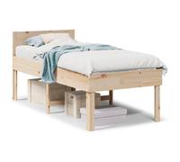 vidaXL Bed Frame without Mattress 90x190 cm Single Solid Wood Pine