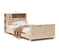 (natural, 90 x 190 cm) vidaXL Bed Frame without Mattress White Solid Wood Pine