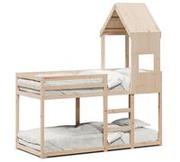 vidaXL Bunk Bed without Mattress 90x190 cm Single Solid Wood Pine