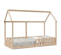 vidaXL Kids' House Bed Frame without Mattress 90x190 cm Single Solid Wood Pine (850692), Brown