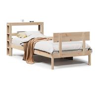 (natural, 90 x 200 cm) vidaXL Bed Frame with Headboard Bed Base Bedstead 100x200 cm Solid Wood Pine