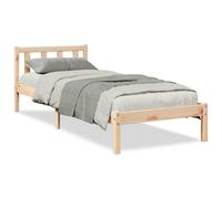 (natural, 90 x 210 cm) vidaXL Bed Frame Home Bedstead Bed Base Mattress Foundation Solid Pinewood